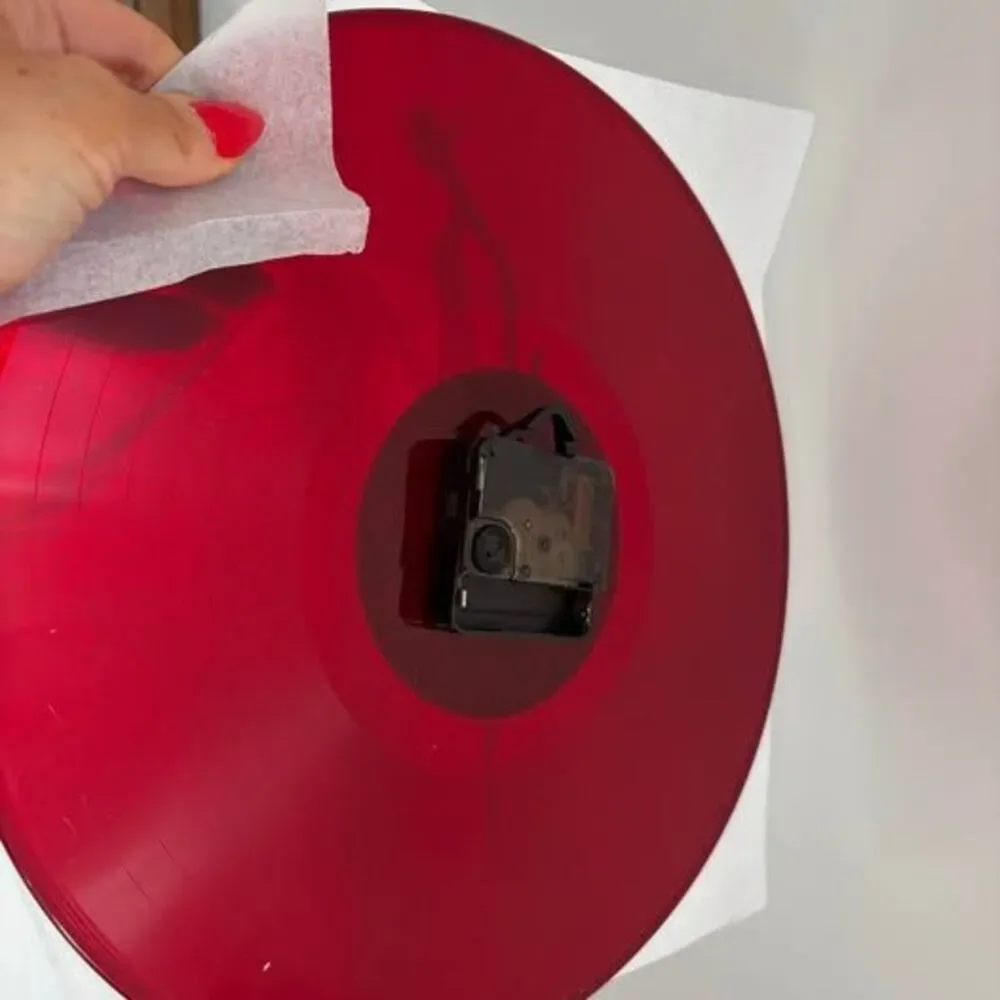 Red Vinyl Record Clock - 11.8